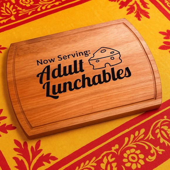 Hand Crafted Other - 2/$50 Now Serving: Adult Lunchables Charcuterie Board – Wood Cutting Board